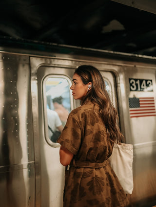 Brown cotton Beach & Bathrobe