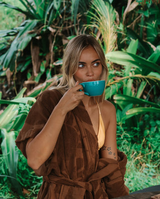 Brown cotton Beach & Bathrobe