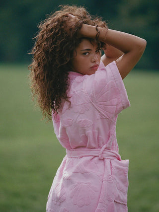 Pink cotton Beach & Bathrobe