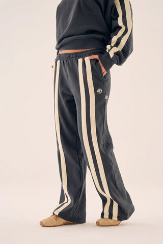 AJ Logo stripe trackpant - Washed black