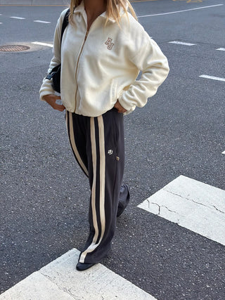 AJ Logo stripe trackpant - Washed black