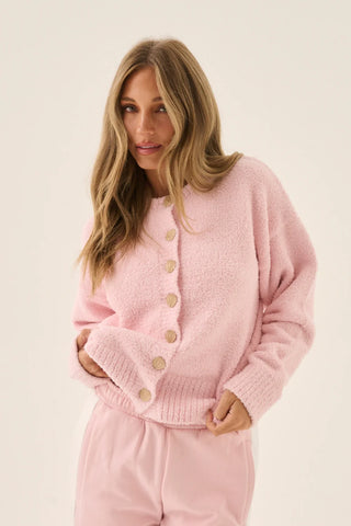 Aimes Shell Cardigan - Ballet pink