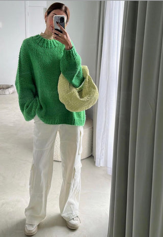 Desiree oversized merino wool jumper - Green