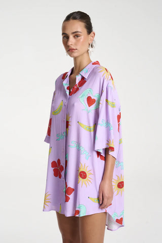 Summi Summi - Big Shirt Lilac Troppo
