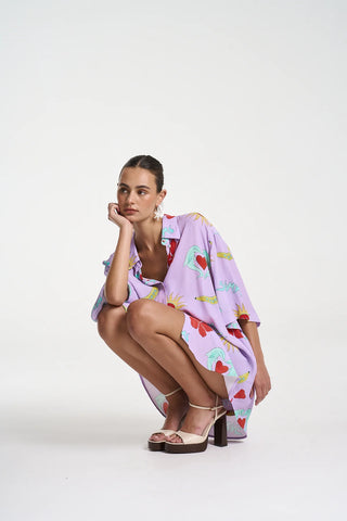 Summi Summi - Big Shirt Lilac Troppo