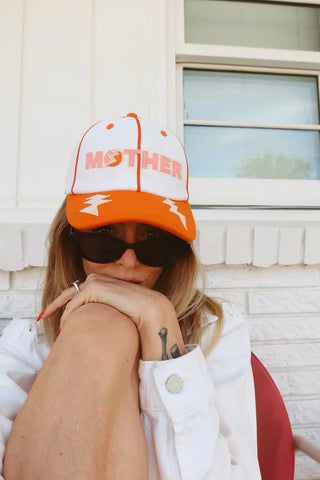 Mother Lightening bolt cap - Orange
