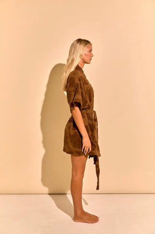 Brown cotton Beach & Bathrobe