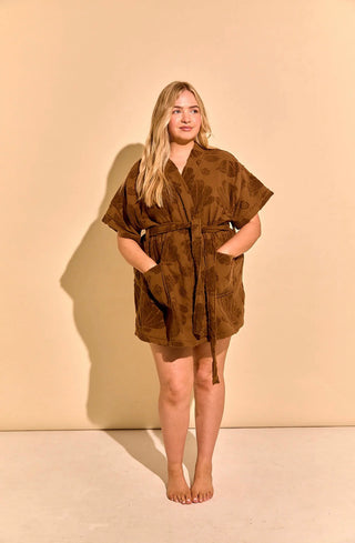 Brown cotton Beach & Bathrobe