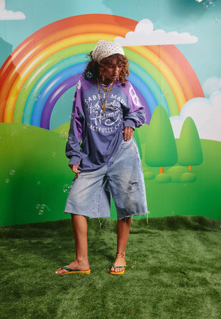 The High Quality Human L/S tee - Purple