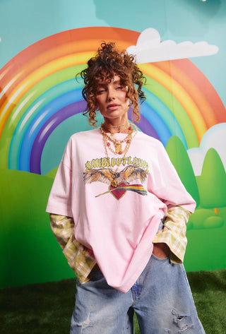 The Sabbi Outlaw shirt - Pink Green