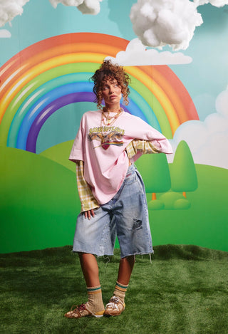 The Sabbi Outlaw shirt - Pink Green