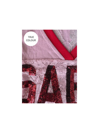 The Lace Varsity Jersey - Pink