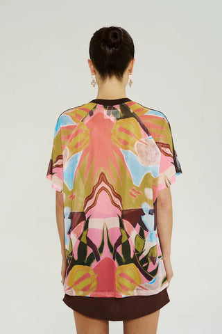 V Neck mesh tee - Wonderland