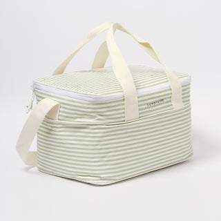 Light cooler bag - Olive stripe