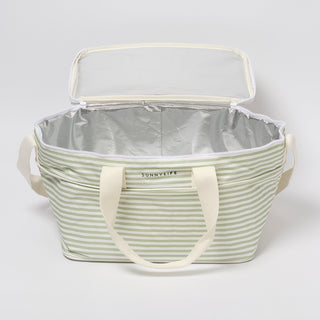 Light cooler bag - Olive stripe