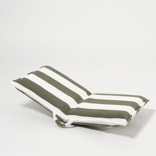 Terry Travel Lounger - Olive stripe