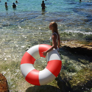 Tube pool ring - Red stripe