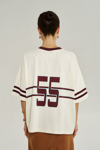 Bordeaux 55 Tee -White