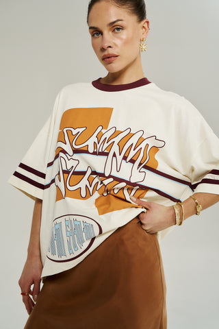 Bordeaux 55 Tee -White