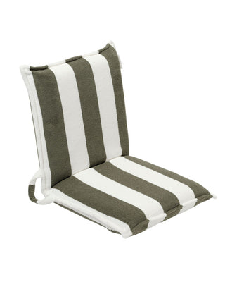 Terry Travel Lounger - Olive stripe