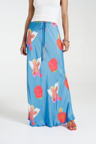 Summi Summi  Maxi bias skirt - Capulet cap