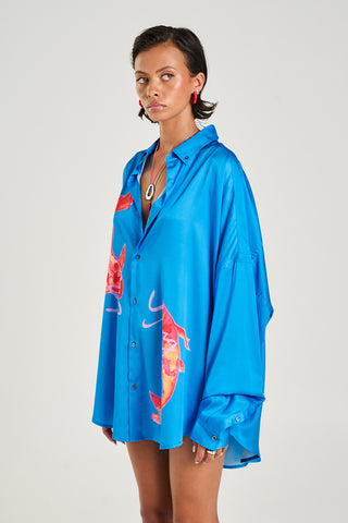 L/S Oversized shirt- Koi