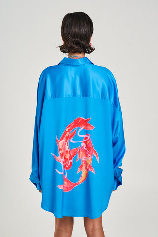 L/S Oversized shirt- Koi