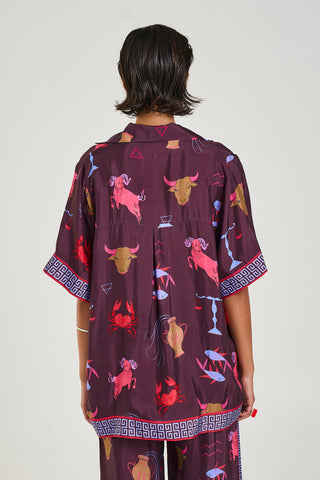 Button up s/s shirt - Zodiac